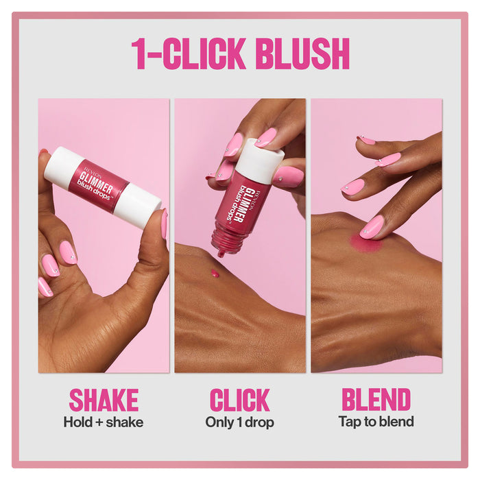 Revlon Glimmer Blush Drops Pink It Over