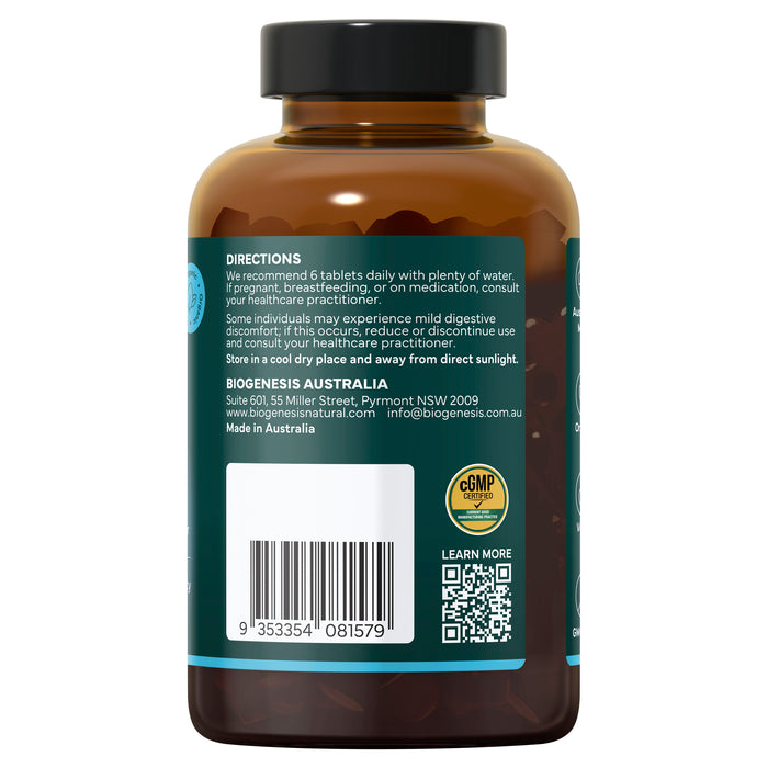 BioGenesis Australian Organic Spirulina+Chlorella With Marine Minerals 600Tablets