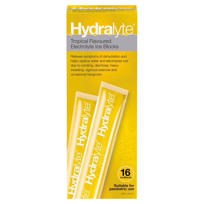 Hydralyte Rehydration Ice Blocks Tropical 16