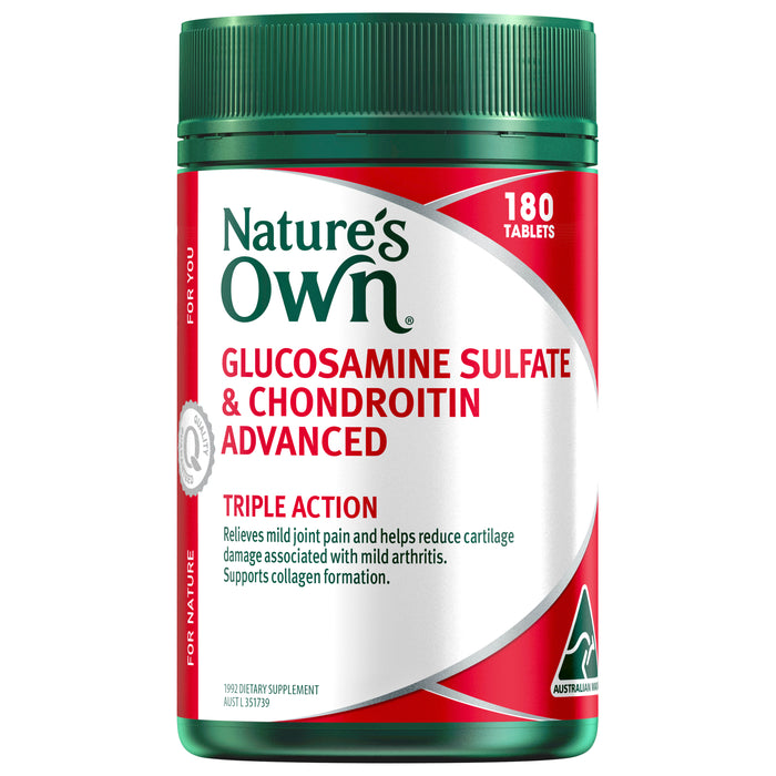 Nature's Own Glucosamine Sulphate with Chondroitin Advanced 180 Tablets.