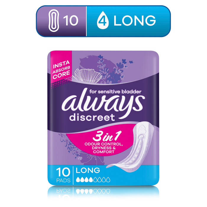 Always Discreet Long Pad 10 Pack