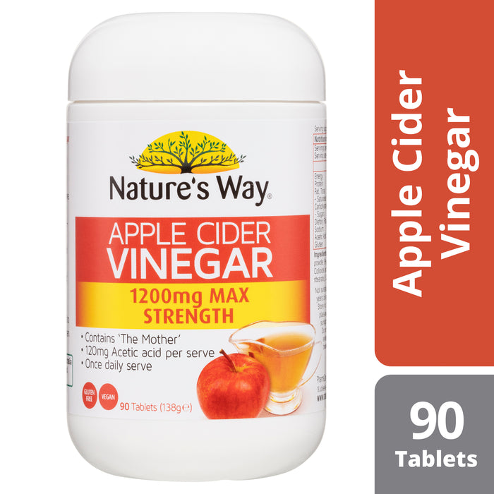 Nature's Way Apple Cider Vinegar 1200mg 90 Tablets