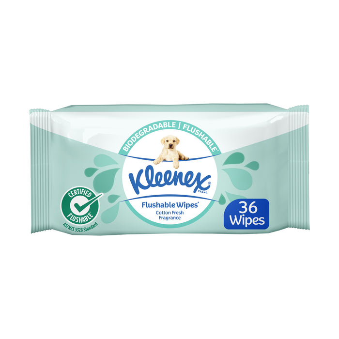 Kleenex Flushable Wipes Cotton Fresh 36 Wipes