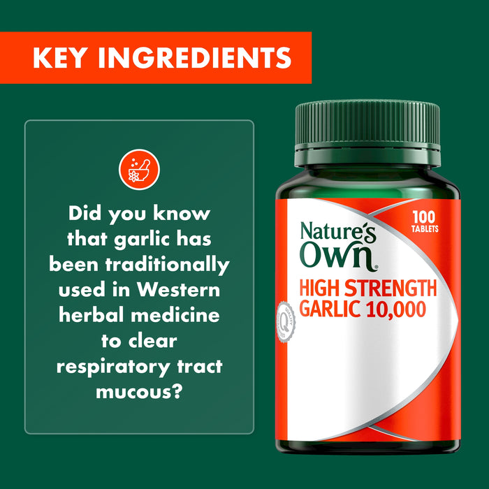Nature's Own High Strength Garlic 1000mg 100 Tablets.