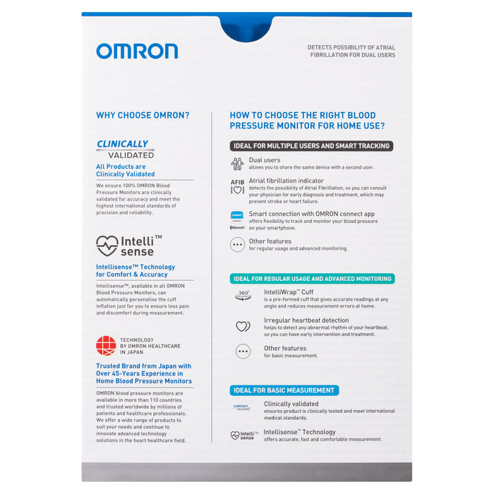 Omron Hem7361T Advanced Blood Pressure Monitor+AFIB