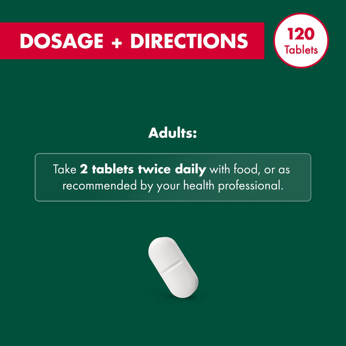 Nature's Own Calcium, Magnesium and Vitamin D3 120 Tablets