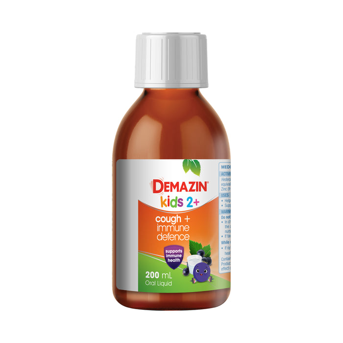 Demazin Immune Kids 2+ Cough + Immune Defence 200ml.