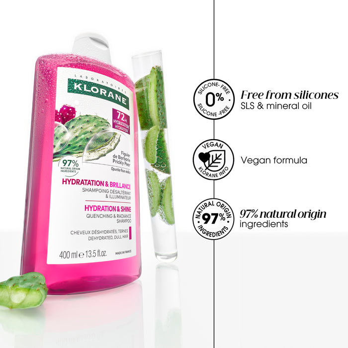 Klorane 72Hr Hydration & Shine Prickly Pear Shampoo 400ml
