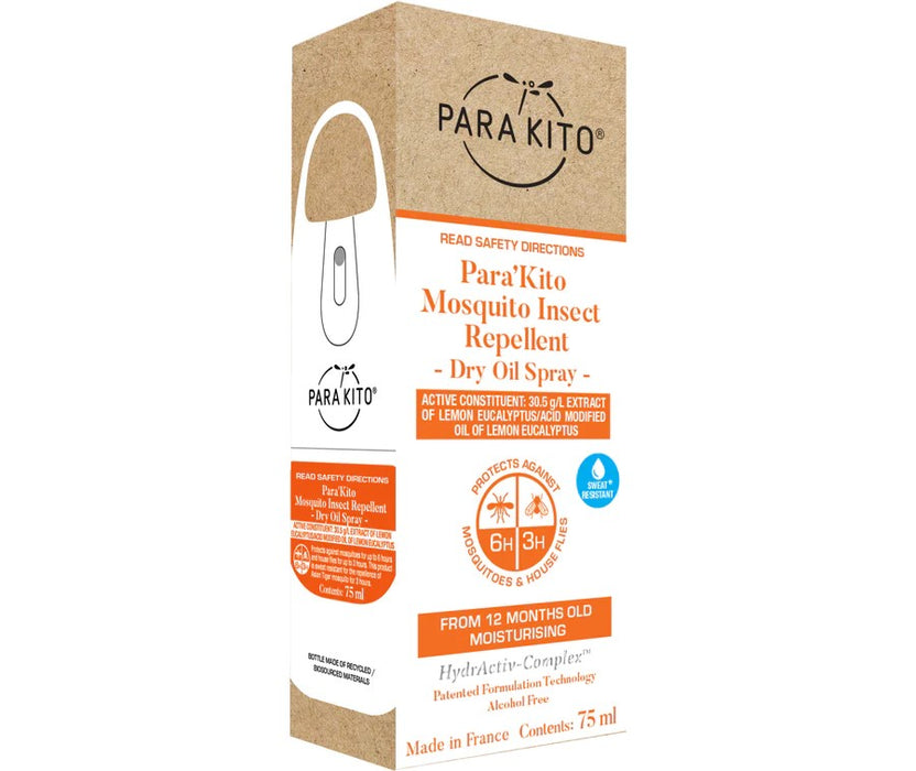 Parakito Mosquito Insect Repellent Dry Oil Spray 75ml