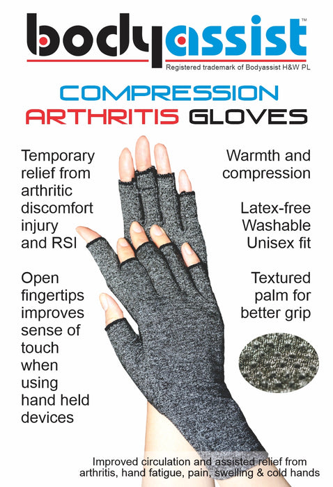 Bodyassist Soft Compression Arthritis Gloves (Pair) Large