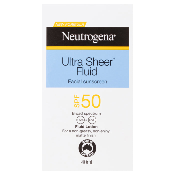 Neutrogena Ultra Sheer Fluid Sunscreen SPF50+ 40ml