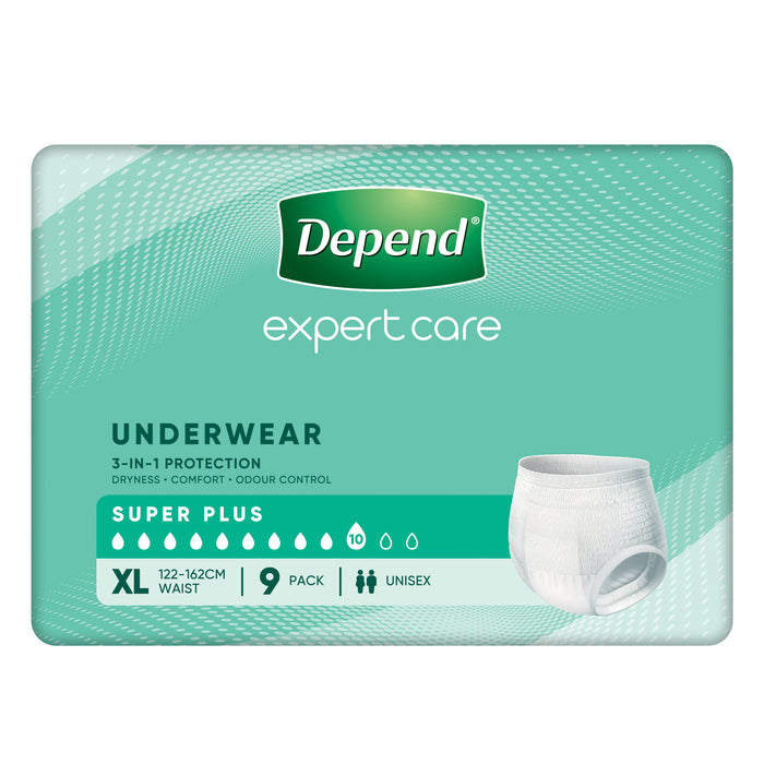 Depend Adult Underwear Super Plus XLarge 9 Pack