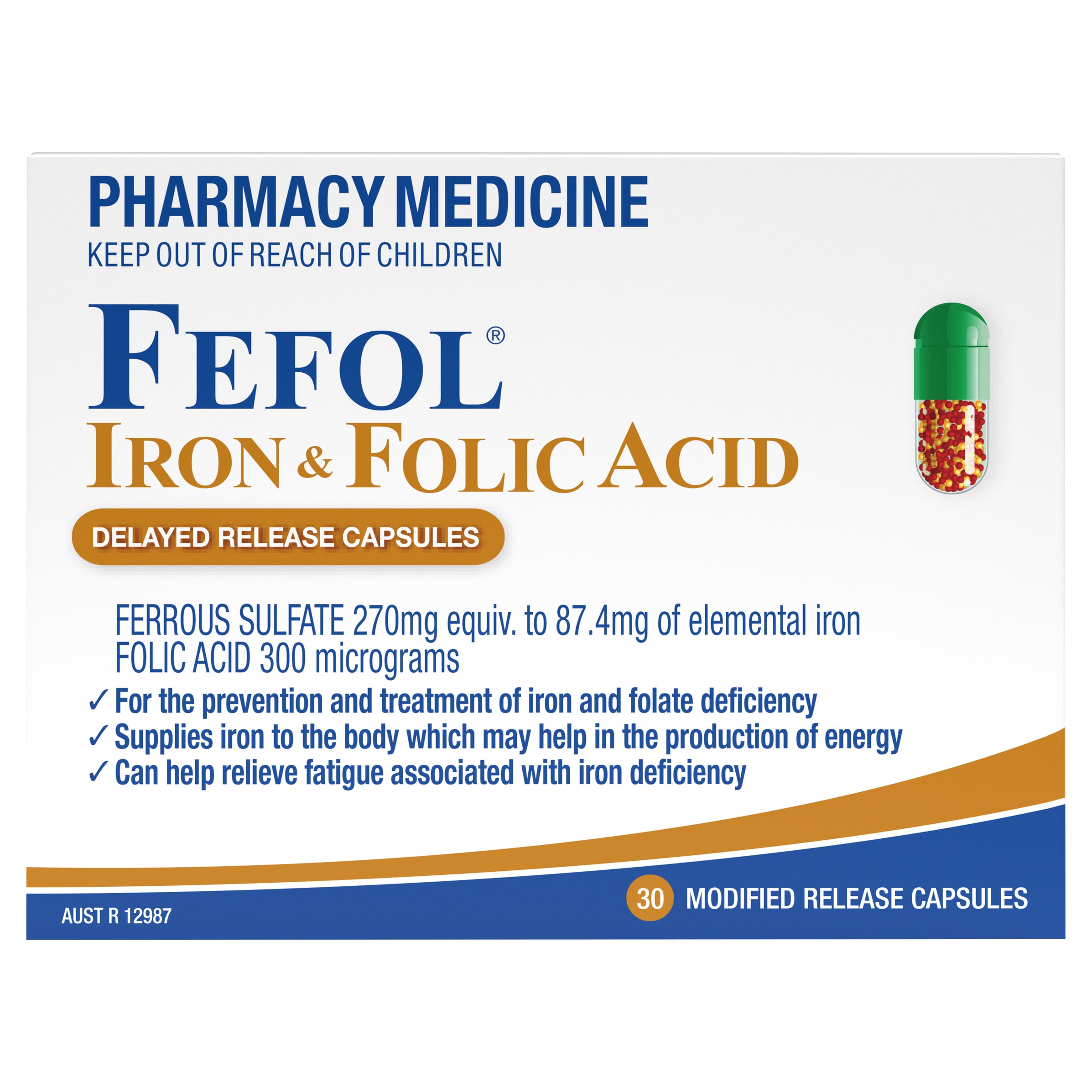 Fefol Spansules 30 Capsules — Giant Chemist Harbour Town
