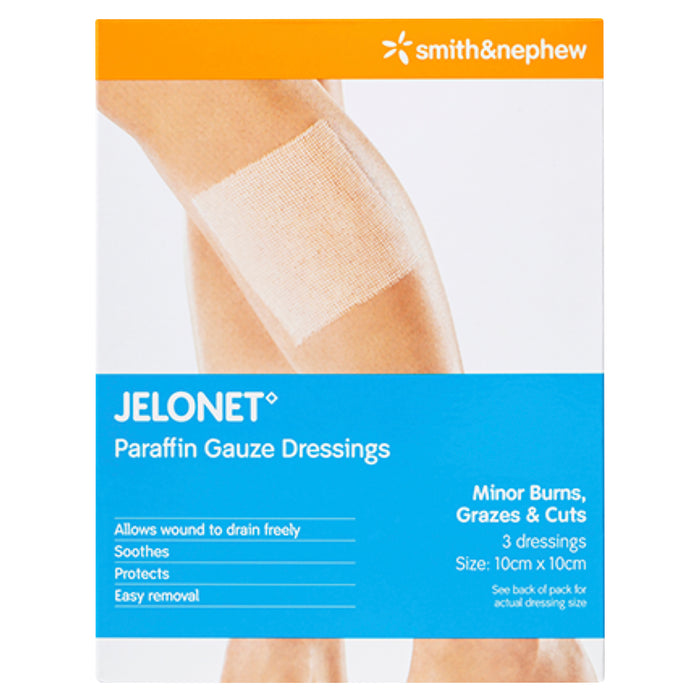 Jelonet Dressings 10cm x 10cm 3 Pack