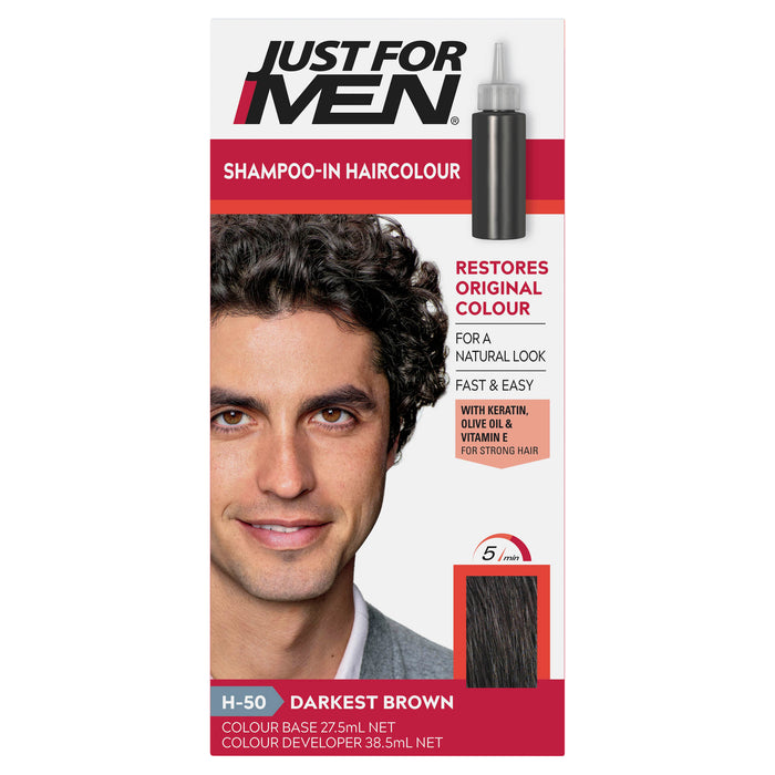Just For Men Hair Colour 50 Darkest Brown.
