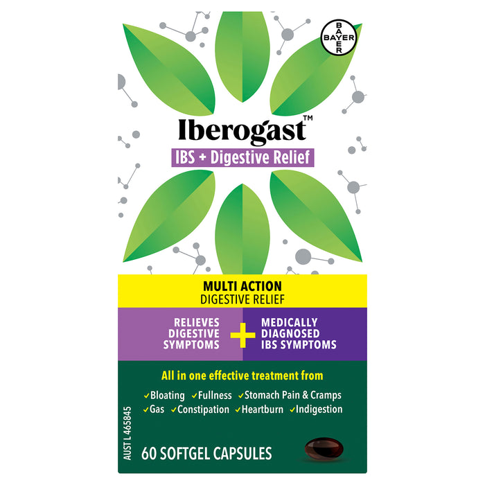 Iberogast IBS & Digestive Relief 60 Softgel Capsules