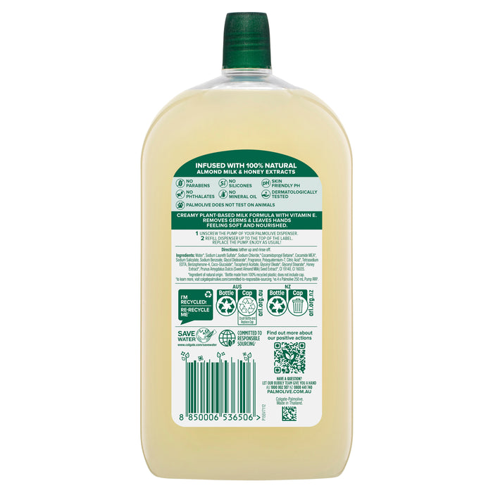 Palmolive Liquid Hand Wash Refill Milk Honey 1 Litre