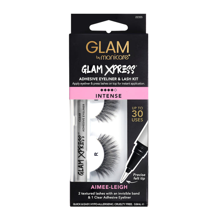 22355 Glam By Manicare Intesnse 76  Adhesive Eyeliner Lash Kit