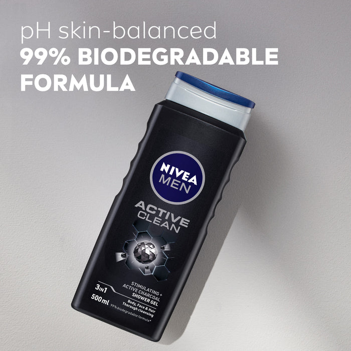 Nivea Men Active Clean Shower Gel 500ml.