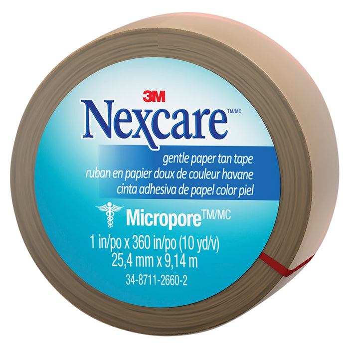 Nexcare Micropore Tan 25mm X 9.1m Individual Roll