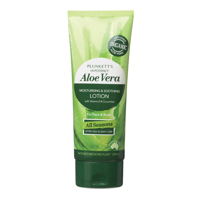 Plunkett Aloe Vera 90% Moisturiser + Vitamin E 200ml.