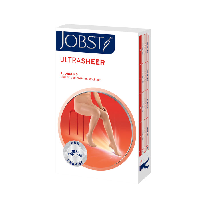 Jobst Ultrasheer Knee High Medium Natural 15-20mmHg