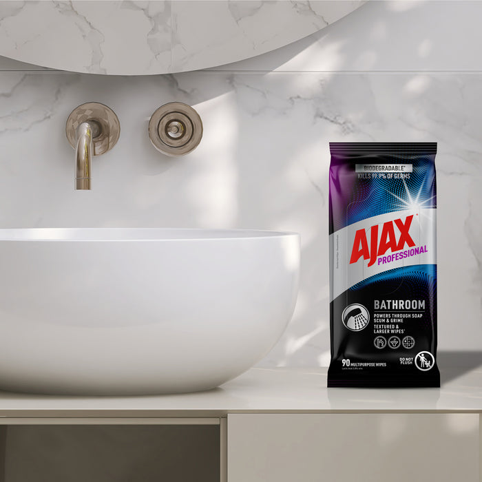 Ajax Bathroom Professional Wipes 90 Pack