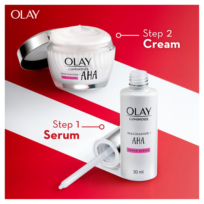 Olay Luminous Niacinamide AHA Moisturiser Cream 50g