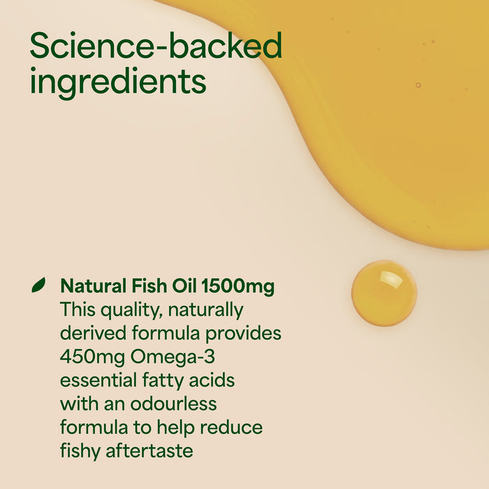 Nature's Own Odourless Fish Oil 1500mg 200 Capsules