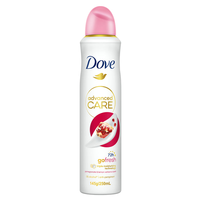 Dove Antiperspirant Advanced Care 72Hr Go Fresh Pomegranate & Lemon Verbena 250ml
