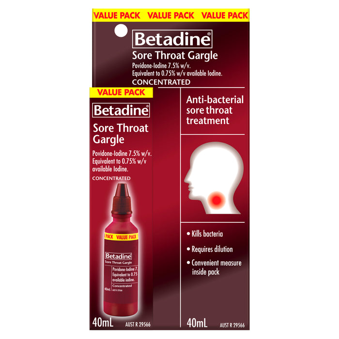 Betadine Sore Throat Gargle 40ml.
