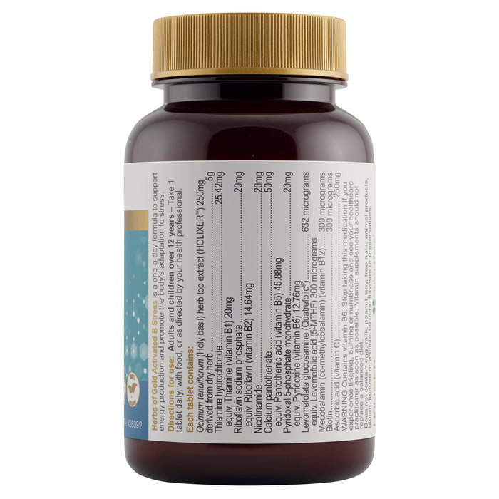 Herbs Of Gold Activated B Stress 30 Capsules