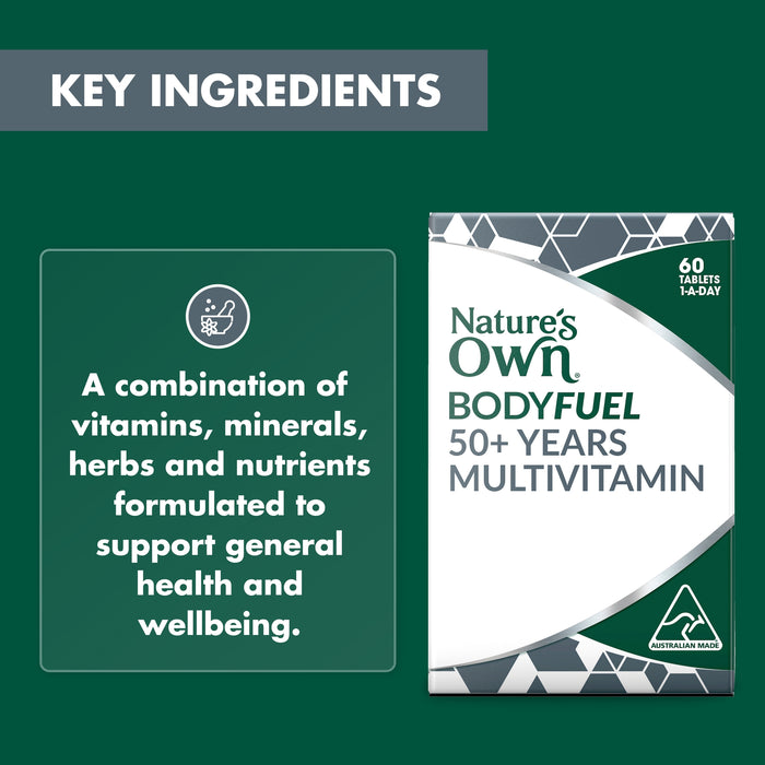 Nature's Own Body Fuel 50+ Years Multivitamin 60 Tablets