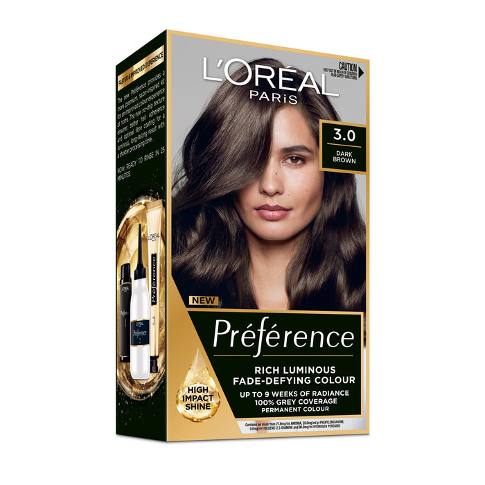 L'Oreal Preference 3 Darkest Brown.