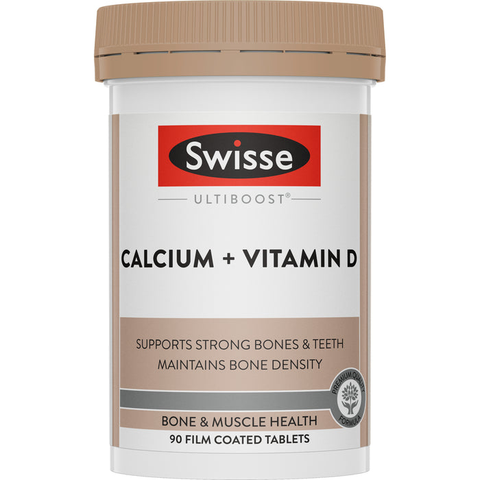 Swisse Ultiboost Calcium + Vitamin D 90 Tablets.