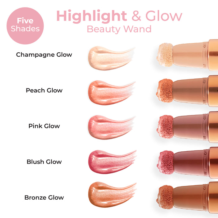 MCo Beauty Highlight & Glow Beauty Wand Peach Glow