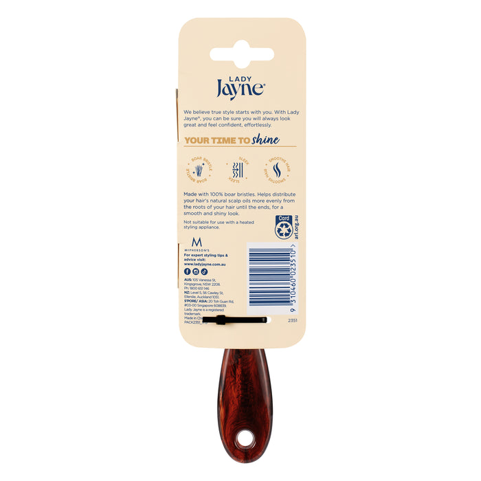 Lady Jayne Pad Brush 100% Boar Bristle Purse.