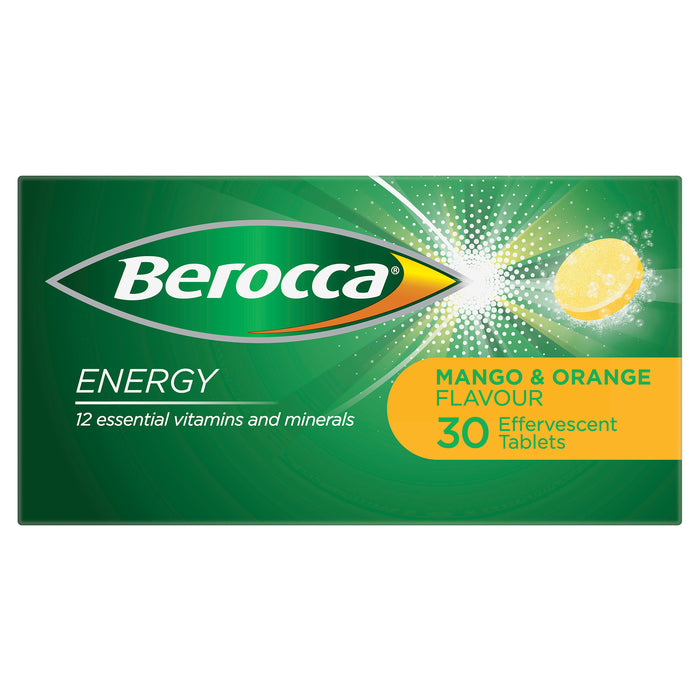 Berocca Energy Effevecent Mango & Orange 30 Tabs