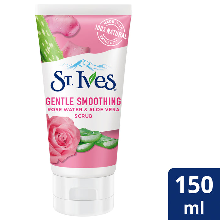 St. Ives Gentle Smoothing Face Scrub 150ml - Rose Water and Aloe Vera
