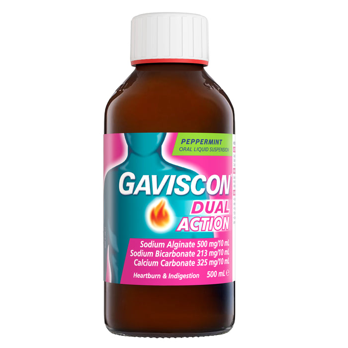 Gaviscon Dual Action Liquid Pepermint 500ml
