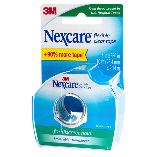 Nexcare Dispenser Flexible Clear Tape 25mm x 9m.