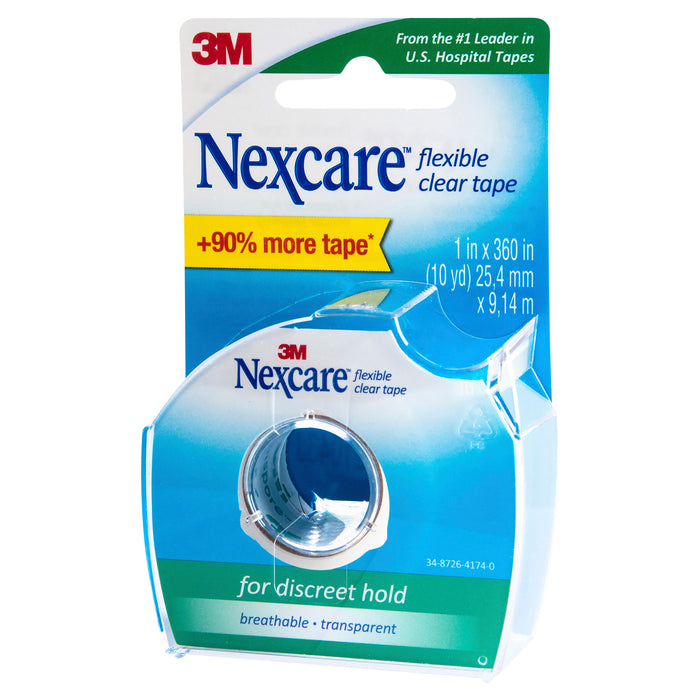 Nexcare Dispenser Flexible Clear Tape 25mm x 9m.