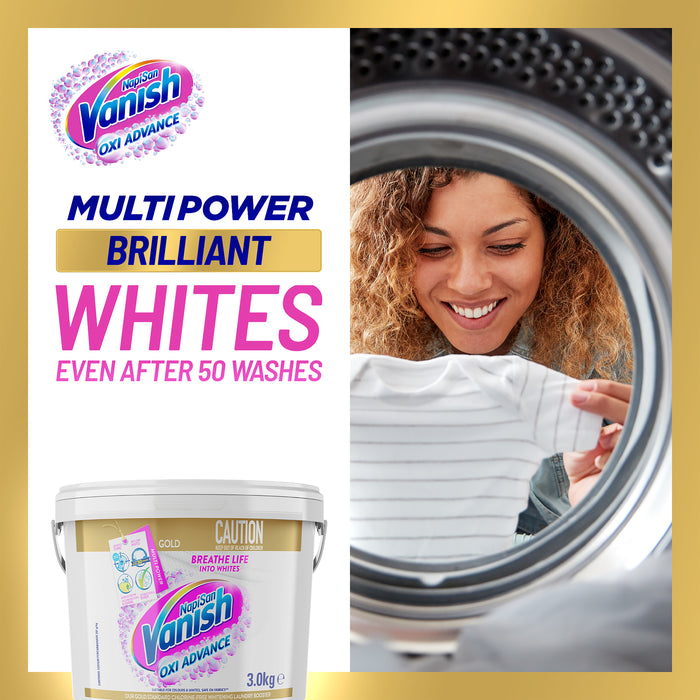 Vanish Napisan Oxi Action Gold Multi-power Laundry Booster Powder 3KG