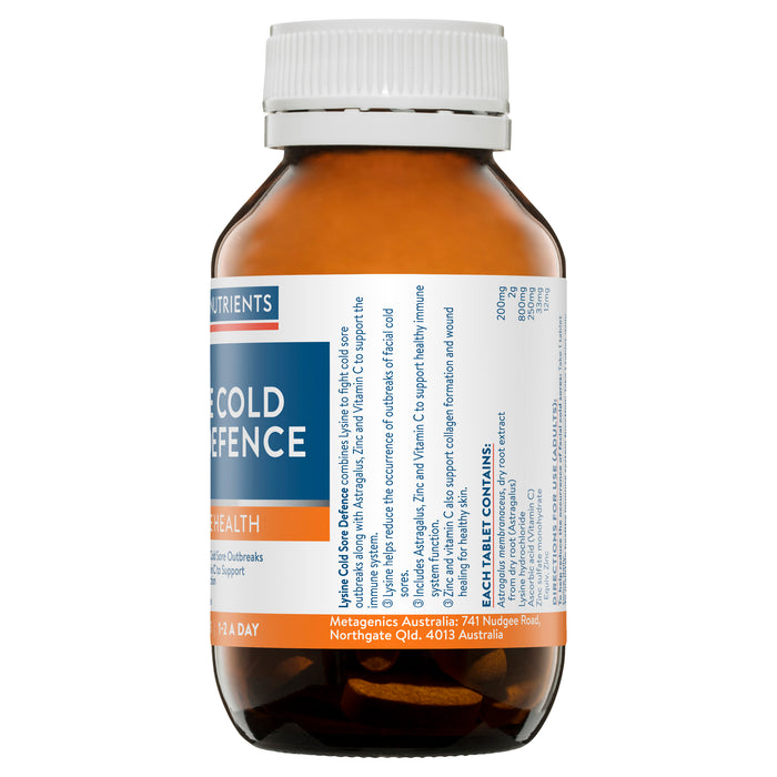 Ethical Nutrients Lysine Cold Sore 60 Tablets.