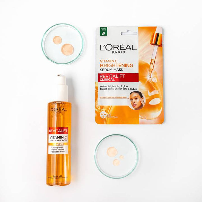 L'Oreal Revitalift Vitamin C Brightening Serum Sheet Mask 30g.