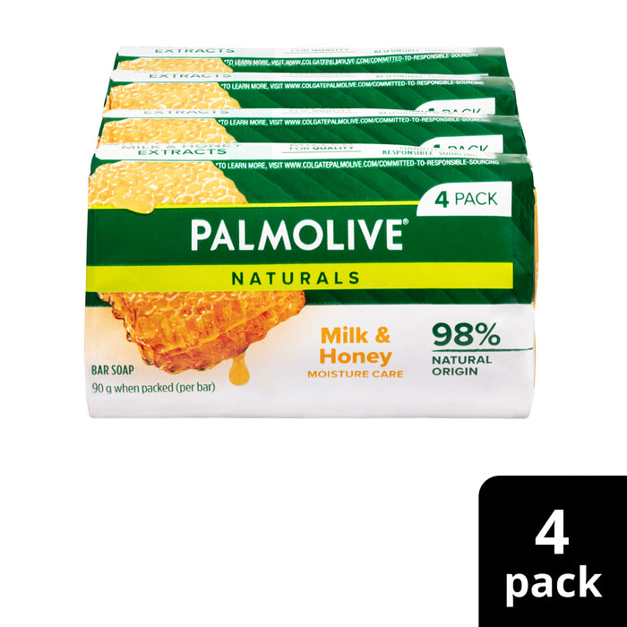 Palmolive Soap Milk & Honey 90g x 4 Pack