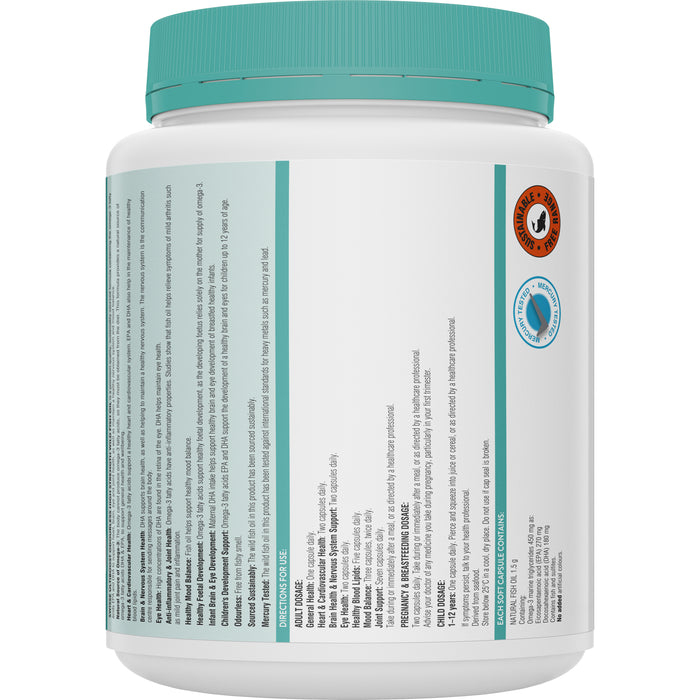 Swisse Ultiboost Odourless Hi-Strength Wild Fish Oil 1500mg 400 Capsules
