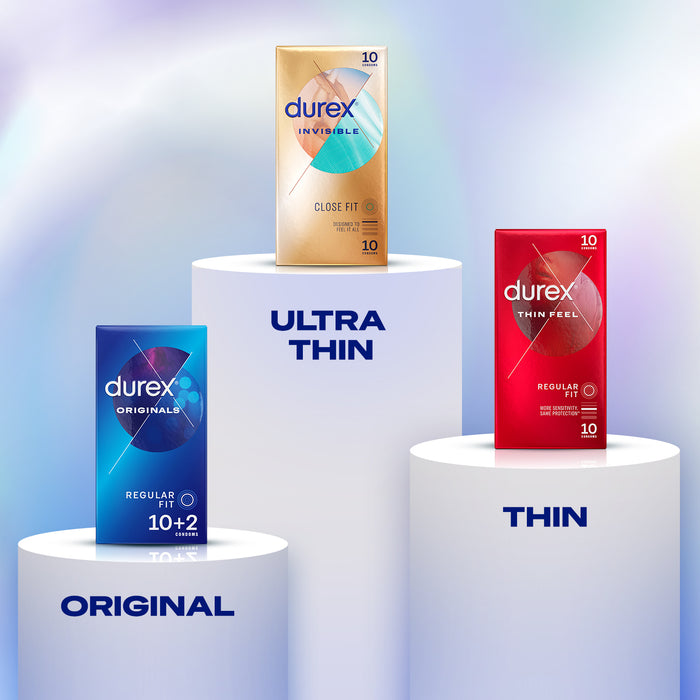 Durex Invisable Close Fit Condom 10pk.
