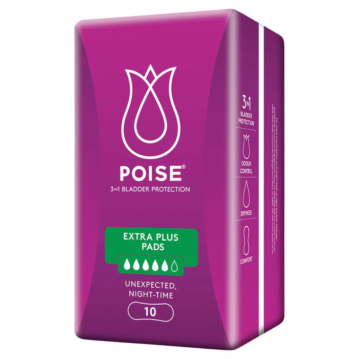 Poise Pads Extra Plus Absorbency 10.