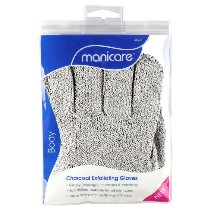 Manicare Charcoal Detox Exfoliating Gloves.